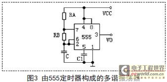 基于555定時器構成1000UF 25V的多諧振蕩器的應用